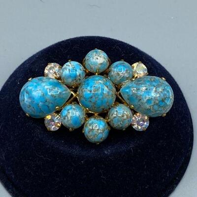 Faux Turquoise Cabochon Pin YD#011-1120-00144