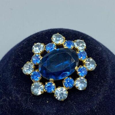 Blue Rhinestone Pin YD#011-1120-00150