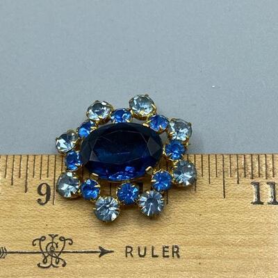Blue Rhinestone Pin YD#011-1120-00150