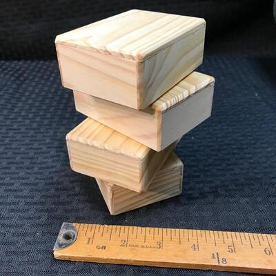 Set of 4 Miniature Wooden Boxes