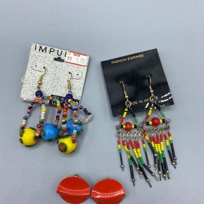 Vintage Retro Colorful Bead Earrings YD#011-1120-00163