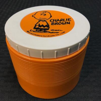 Vintage Set of 2 Charlie Brown Thermos Cups 1970s