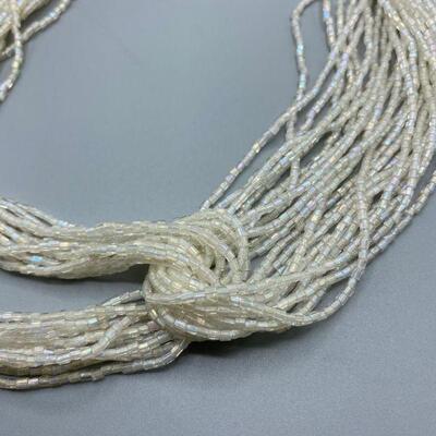 2 Multistrand Seed Bead Necklaces Original Tag YD#011-1120-00169