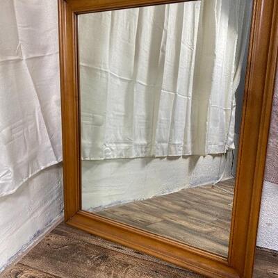 Lot # 38 -Heavy Maple Framed Mirror
