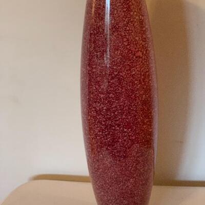 Lot # 48-Hand-Blown Art Glass Vase RED