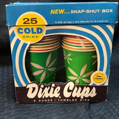 2 Partial Boxes of Vintage Dixie Cups 1970s