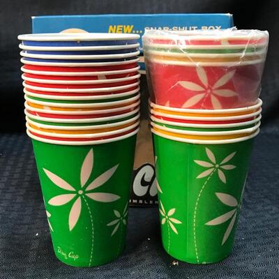 2 Partial Boxes of Vintage Dixie Cups 1970s