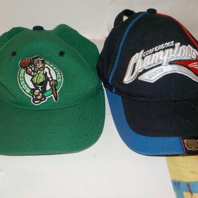 " Patriots and Boston Celtics Team Hats.