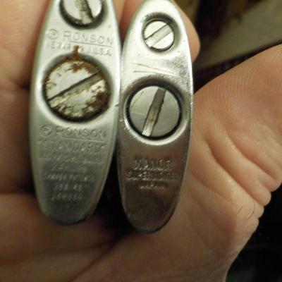 3- Vintage Cigarette Lighters and hand made lighter cover.