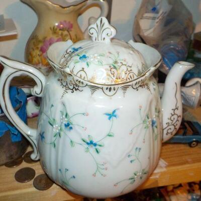 " 1800's Tea pot with European tag.