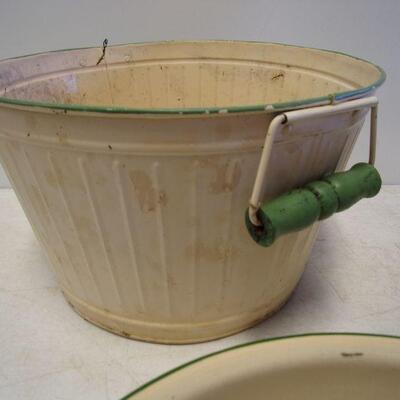 Lot 62 - Various Pots Basket & Bowl
