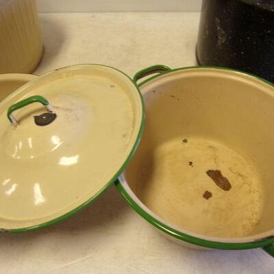 Lot 62 - Various Pots Basket & Bowl