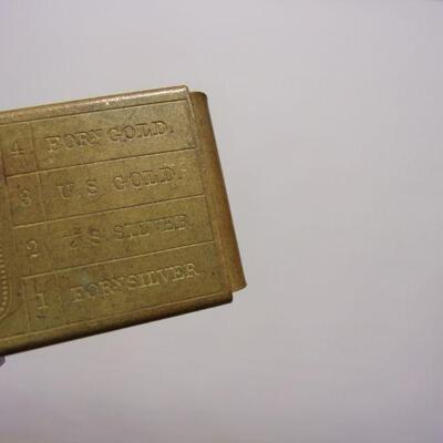 Lot 70 - Brass Counterfeit Coin Detector Scale