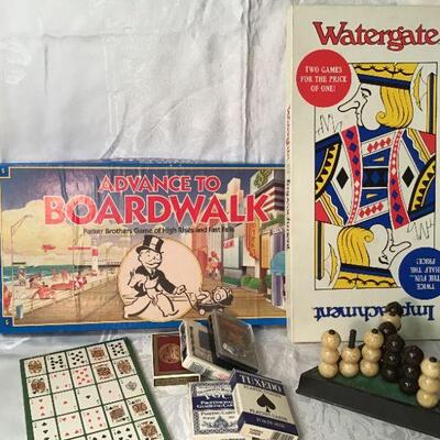 LR#106 = Watergate, Advance to Boardwalk, cards & bead game