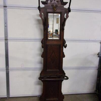 Lot 85 - Antique Victorian Style Hall Tree Umbrella Stand