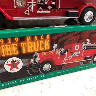 L43: Texaco Die-Cast Metal Firetruck & trucks