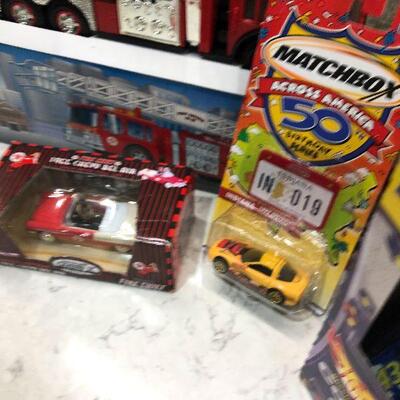 L47: Texaco Die-Cast Metal Firetruck, Mobil Truck and More