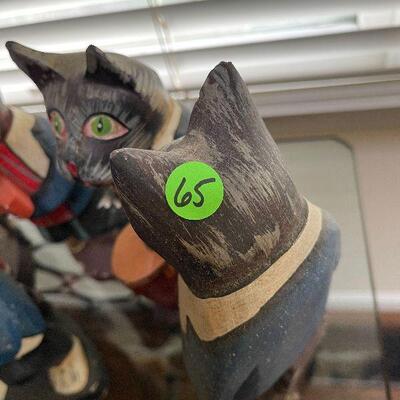 L65: Handcarved & Painted Jazz Cats