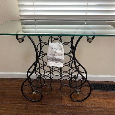 L66: Glass Topped Wine/Bar Cart