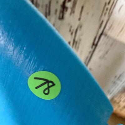 L78: Set of Two Blue Outdooe Chairs