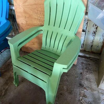 L79: Set of Two Green Outdoors Chairs