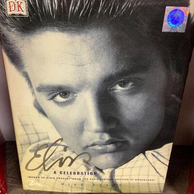 L113: Lot of Elvis Ornaments, Book and Parade magazine
