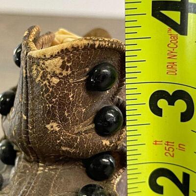 L126: Vintage Leather Baby Shoes and Vintage Straight Blade