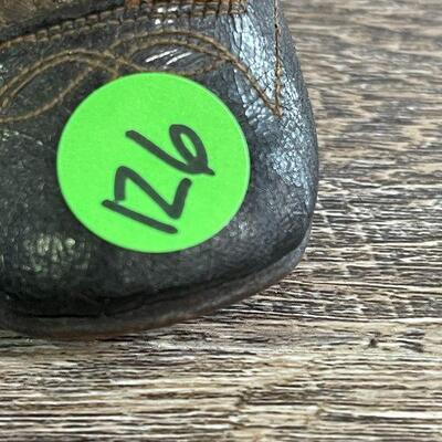 L126: Vintage Leather Baby Shoes and Vintage Straight Blade