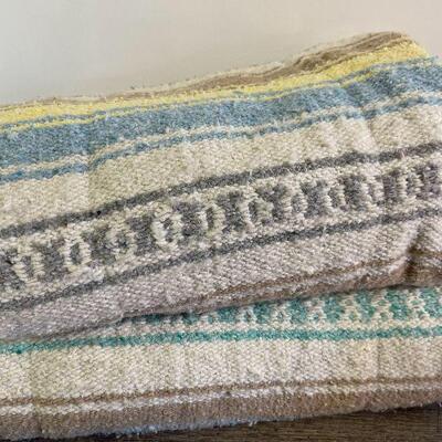 L128: Two Vintage Mexican Woven Blankets