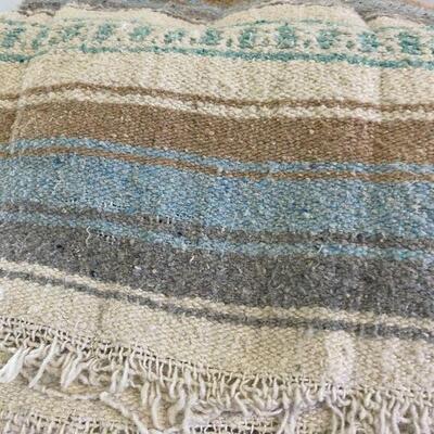L128: Two Vintage Mexican Woven Blankets