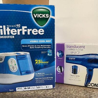 L143: Vicks Humidifier and Conaire Hair Dryer
