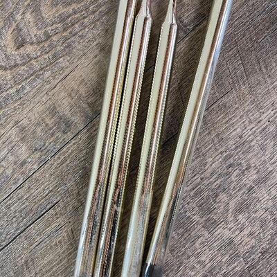 L146: Vintage Mercury Glass Taper Candles