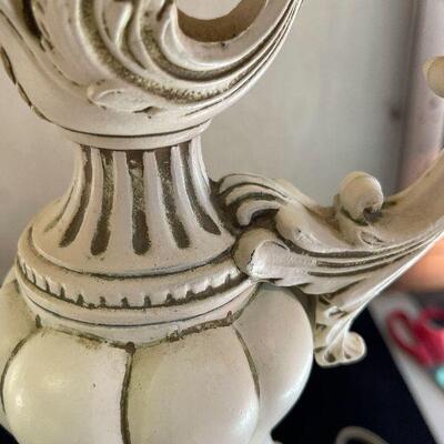L158: Three Vintsge Metal Lamps