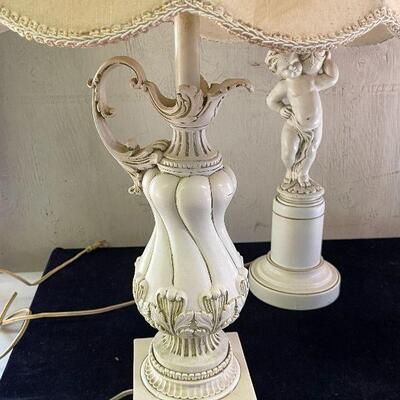 L158: Three Vintsge Metal Lamps