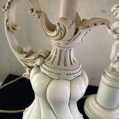 L158: Three Vintsge Metal Lamps