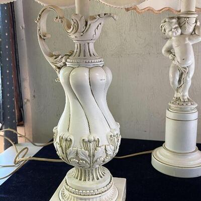 L158: Three Vintsge Metal Lamps