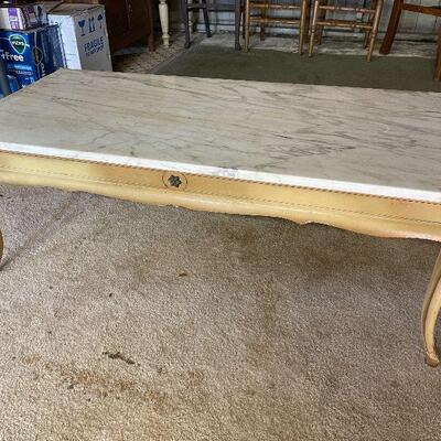 L160: Marble Top Coffee Table