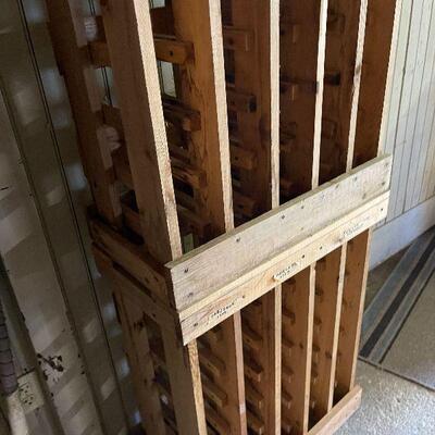 L161: Pair of Wood Wine Racks