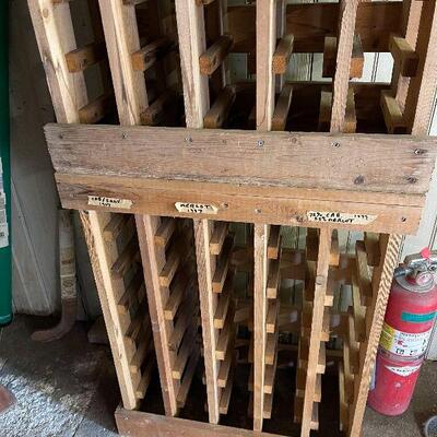 L161: Pair of Wood Wine Racks