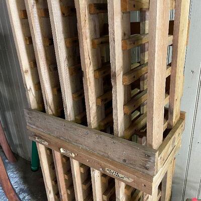 L161: Pair of Wood Wine Racks