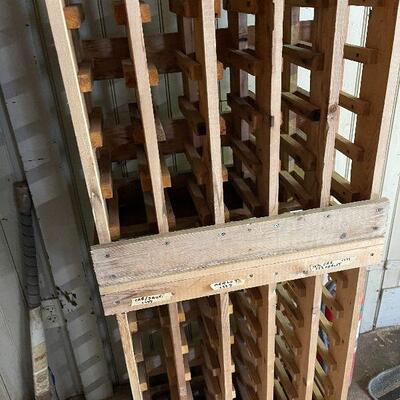 L161: Pair of Wood Wine Racks
