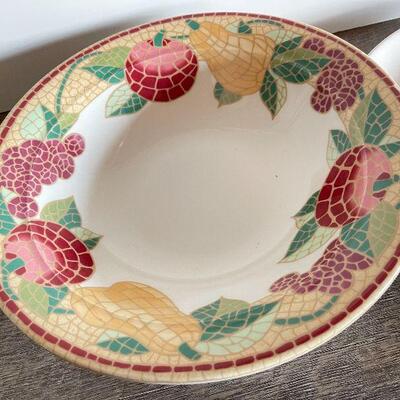 L167: Pair of Serving Bowls and Divided Platter