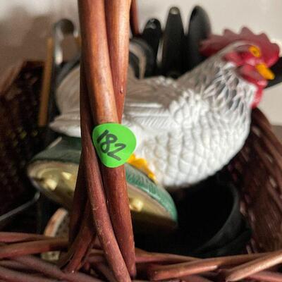 L182: Basket of Utensils and Rooster