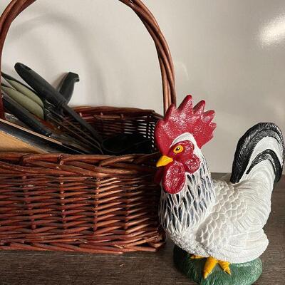 L182: Basket of Utensils and Rooster