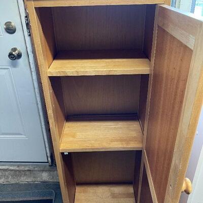 L184: Brown Wood Storage Cabinet