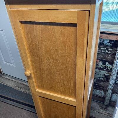 L184: Brown Wood Storage Cabinet