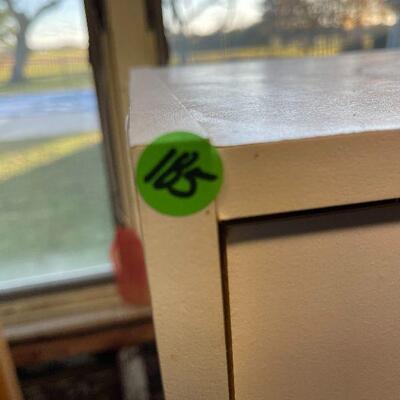 L185: White Storage Cabinet