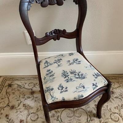 Antique Ballon Back Style Side Chair