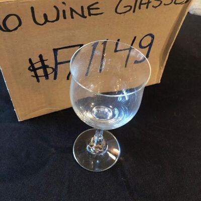 #109 6 crystal wine glasses 