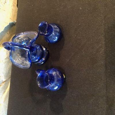#130 Miniature Blue Glass ITEMS 